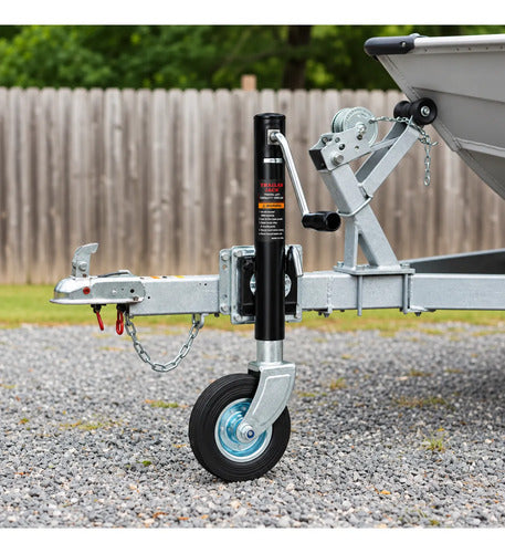 Pedestal Terceira Carretinha Reboque Trailer Barco  454kg Preto