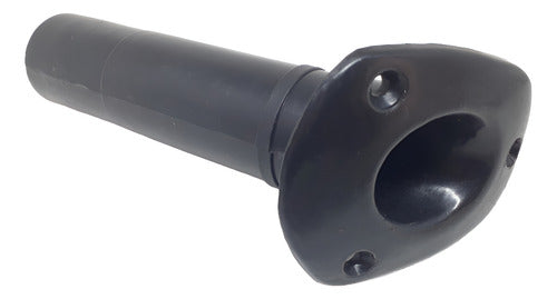 Porta Varas Caniço Plástico Abs Inclinado Preto Lancha Barco