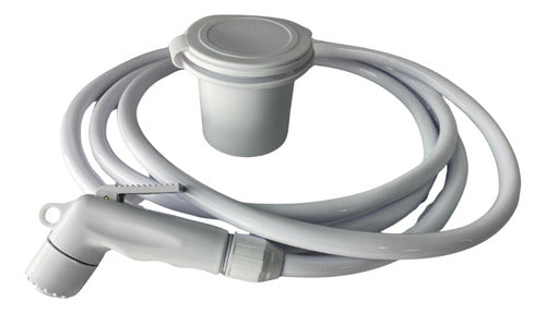 Chuveiro De Popa Kit Base Com Tampa Gatilho E Mangueira 3m
