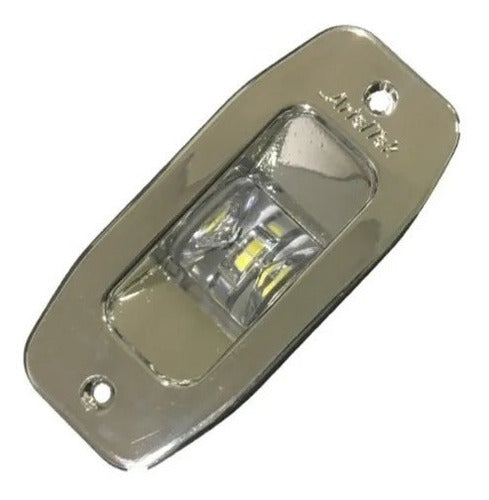 Luz Popa Alcançado Retangular Embutir Led 12v Lancha Barco Arieltek