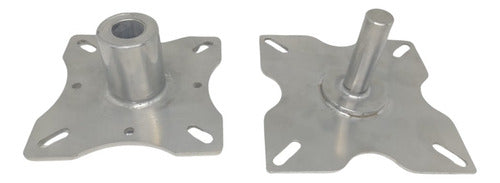 Base Giratória Inox 304 Banco Suporte Lancha 50 Cm