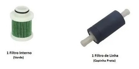 Kit Filtros Combustível Popa Yamaha 40 50 60 90 115 4t