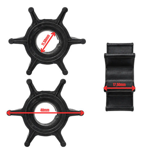 Rotor E Junta Bomba D'água Motor Popa Mercury Tohatsu 8 Hp