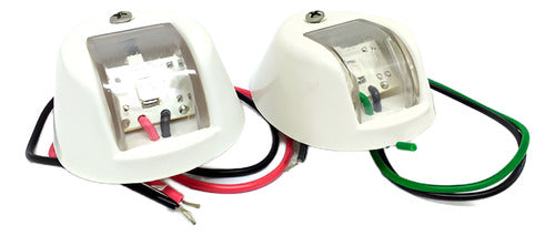 Luz De Navegação Barcos Lanchas Led Selado Branco Arieltek