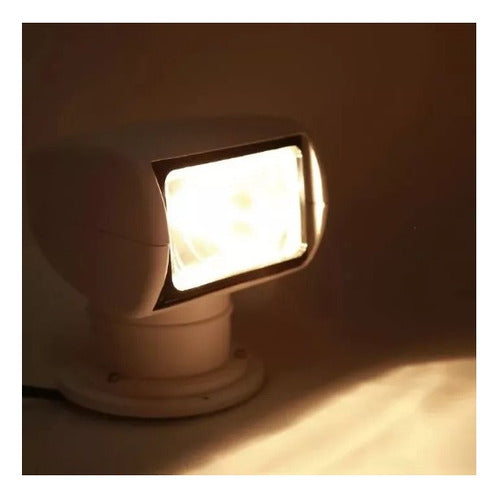 Farol De Busca Direcional C/ Controle 100w 12v Barco Lancha