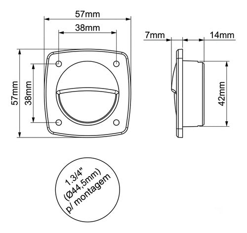 Luz Cortesia Universal Branco Barco Lancha Led 12v Arieltek Branco-frio