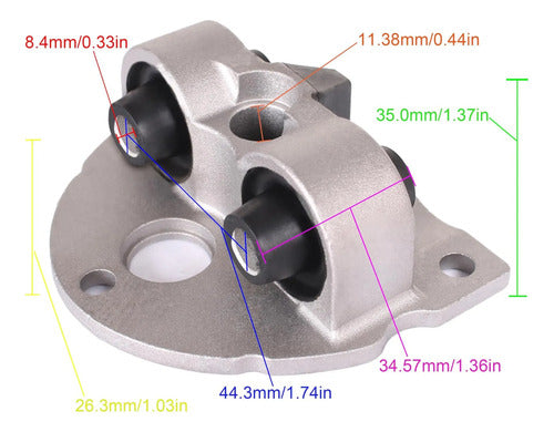 Coxim E Junta Base Motor De Popa Yamaha 15 Hp