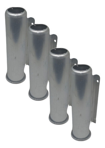 Kit 4 Porta Varas Caniço Trapézio Alumínio Lancha Barco Pesca