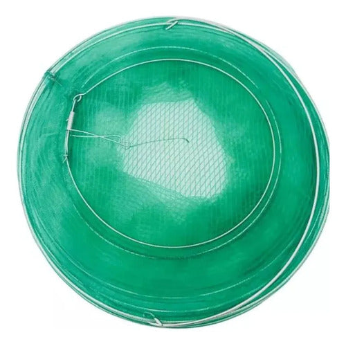 Cesto Sambura Viveiro Covo De Nylon Para Peixes Com Tampa N3 Verde