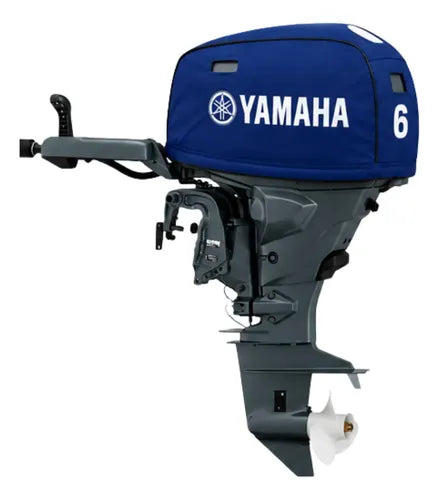 Capa Protetora De Capô Para Motor Popa Yamaha 6 Hp 4 T Azul