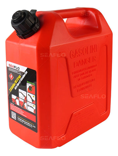 Galão De Combustível 20 Litros Vermelhor Original Seaflo Kit C/ 03