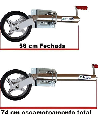 Pedestal Carreta Roda Carretinha Reboque Barco Jetski Famit