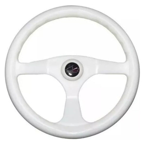 Volante Náutico Branco Com Cubo Multiflex 350 Mm