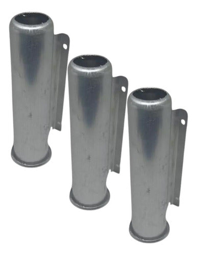 Kit 3 Porta Varas Caniço Trapézio Alumínio Lancha Barco Pesca