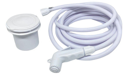 Chuveiro De Popa Kit Base Com Tampa Gatilho E Mangueira 5m