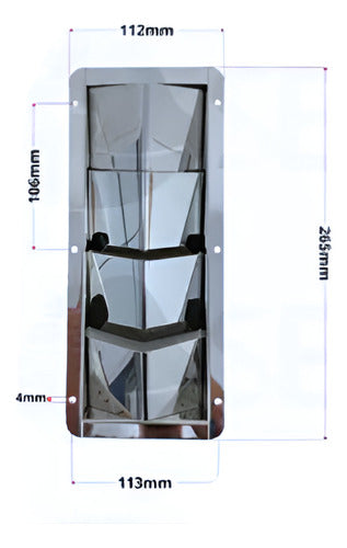 Grade De Ventilação Inox 4 Aberturas Premium Barcos Lanchas