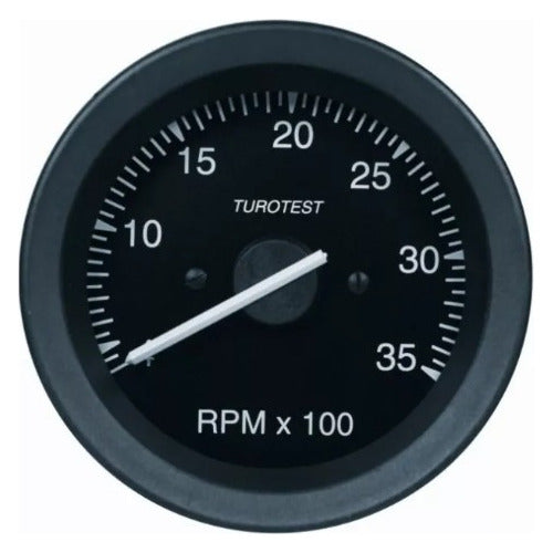 Tacometro Conta Giros 3500 Rpm 80mm 12v 24v C/ Regulagem