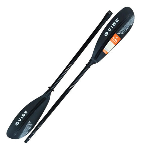 Remo Vibe Envolve De Aluminio 2 Pás Desmontável P/ Caiaque Preto