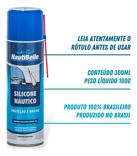 Silicone Náutico Nautibelle 300 Ml Lancha Barco Jet 3 Un