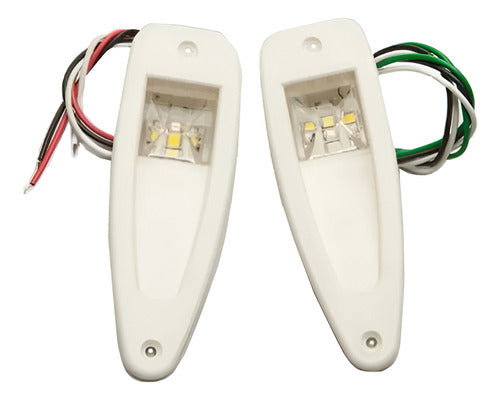 Luz De Navegação Barco Olho De Tubarão Branco Abs Arieltek