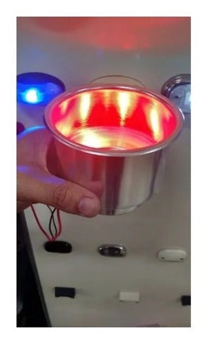 Porta Copo Iluminado Com Corpo Em Alumínio Bronze Arieltek