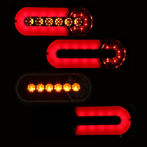 Lanterna Full Led Para Carretinha Par 3 Funções
