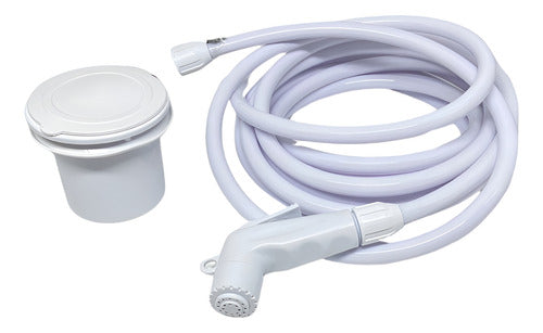 Chuveiro De Popa Kit Base Com Tampa Gatilho E Mangueira 3m