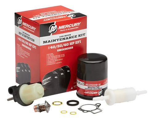 Kit Revisão Motor De Popa Mercury 100 Horas 40/50/60hp Efi