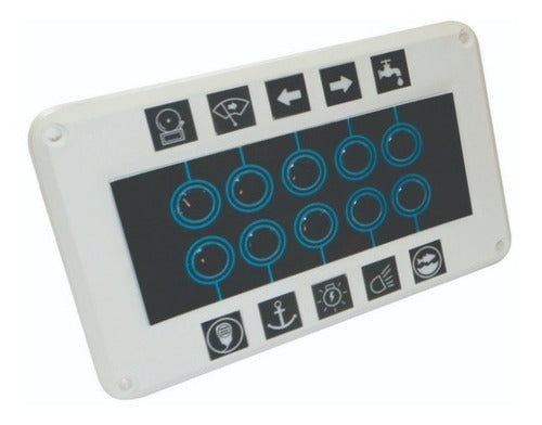 Painel Comando Elétrico 10 Funções Pce Branco Barco Arieltek