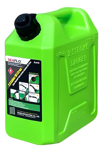 Tanque Galão Combustível 10 Litros Verde Original Seaflo