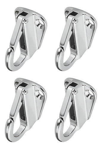 Suporte Defensa Em Inox Engate Rápido Tipo Mosquetão Kit 4