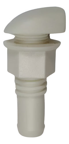Respiro Nylon Saída Ar P/ Tanque De Combustível 5/8 Branco