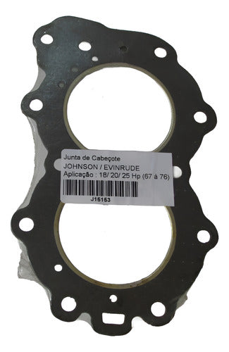 Junta Cabeçote Motor Johnson Evinrude 18 Ao 25 Hp De 67 A 76