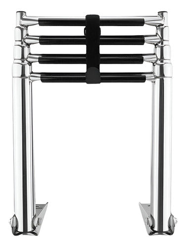 Escada Aço Inox Retrátil Para Embarcações 4 Degraus Seachoice