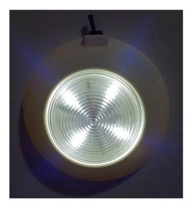 Luminária De Cabine Bicolor Em Abs Barco Lancha Arieltek