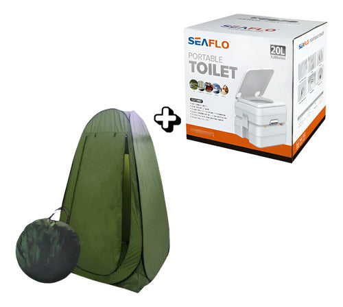 Banheiro Químico Vaso Portátil Com Barraca Camping