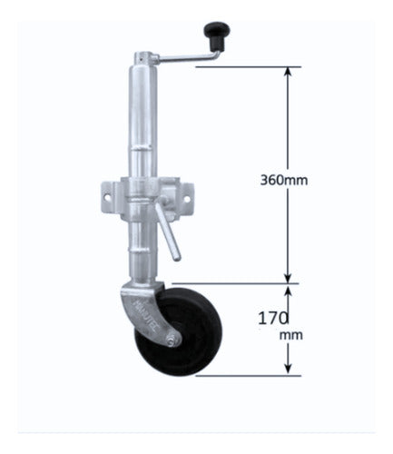 Pedestal Carreta Roda Carretinha Reboque 150 Kg