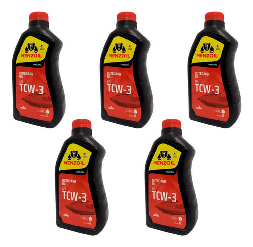 Óleo Menzoil Tcw3 Motor De Popa Barco Lancha 2 Tempos 5 L
