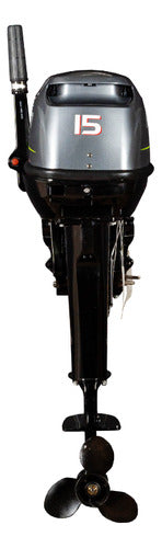 Motor De Popa Lancha Barco 2t Hidea Hd15fhs 15hp Rabeta 15