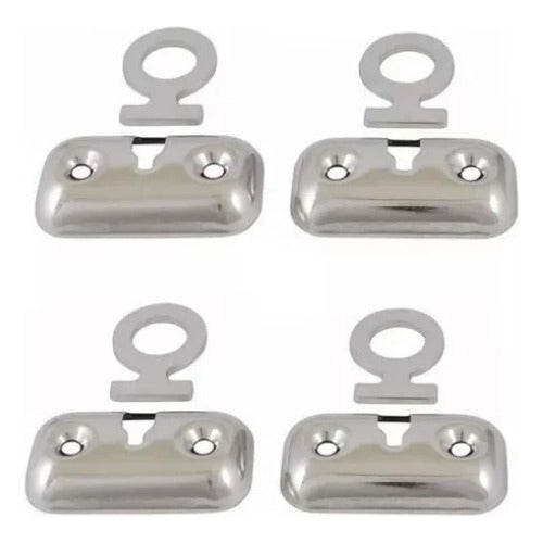 Suporte Para Defensa Em Inox Lanchas Barcos 4 Unidades