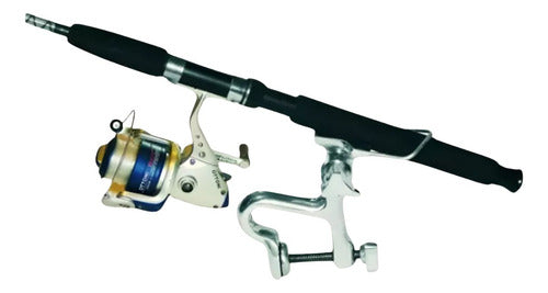 Kit 4 Suportes Porta Vara Pesca Mão Santa Móvel Barco Lancha