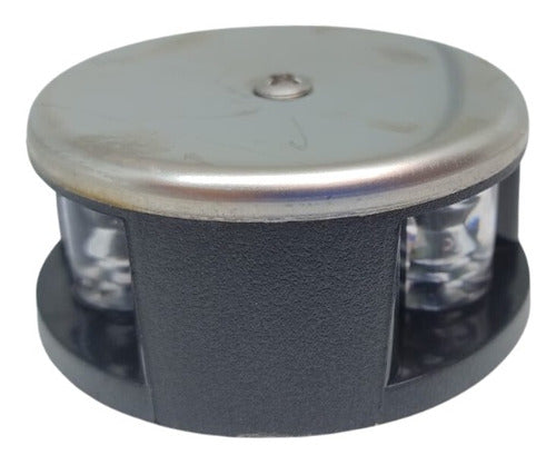 Luz Navegação Proa Bicolor 12v Inox Barcos Lanchas Preto Arieltek