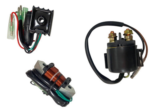 Kit Partida Elétrica P/ Motor Popa Yamaha 40hp X Completo