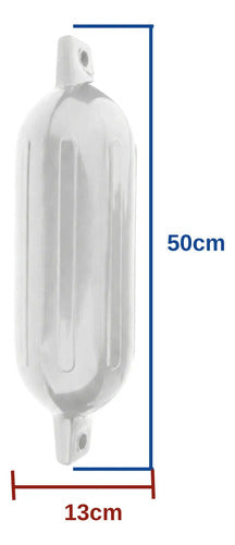 Par Defensa Náutica G3 13cm X 50cm Lancha Barco Branco