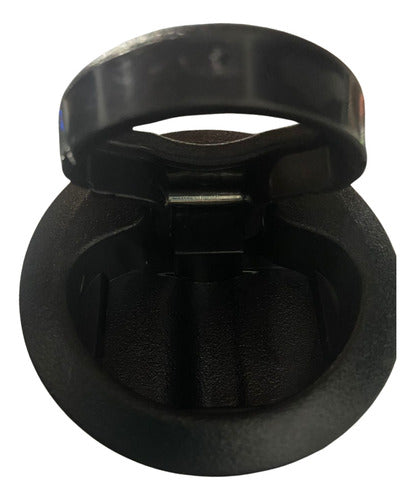 Kit 2 Puxadores Fixo Preto Com Tampa P/ Barco Lancha Motorhome