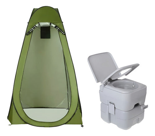 Banheiro Químico Vaso Portátil Com Barraca Camping