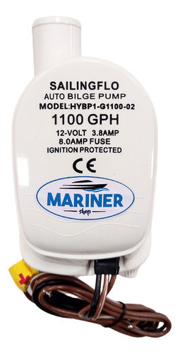 Bomba De Porão 1100 Gph Com Automático Embutido 12v Sailingflo