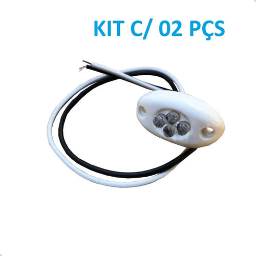 Luz Cortesia Náutica Barco Lancha Led Branco Arieltek 2 Unidades