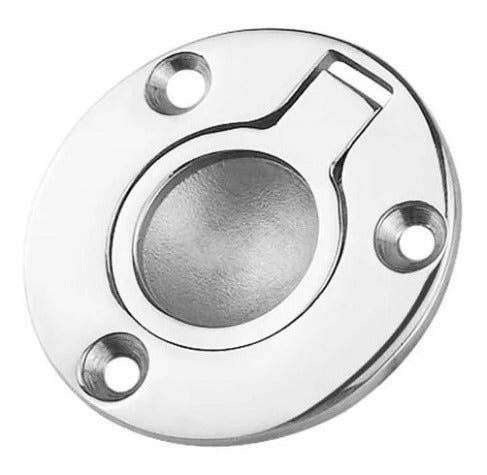 Puxador De Tampas Portas Em Inox 5 Cm Redondo Barco Lancha