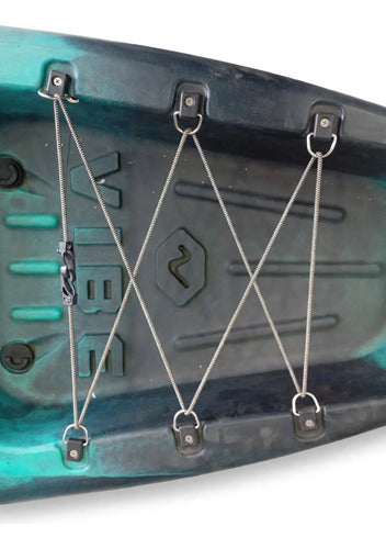 Kit 6 Alças + Corda Elastica Aranha 2,20m Para Caiaques Trançado